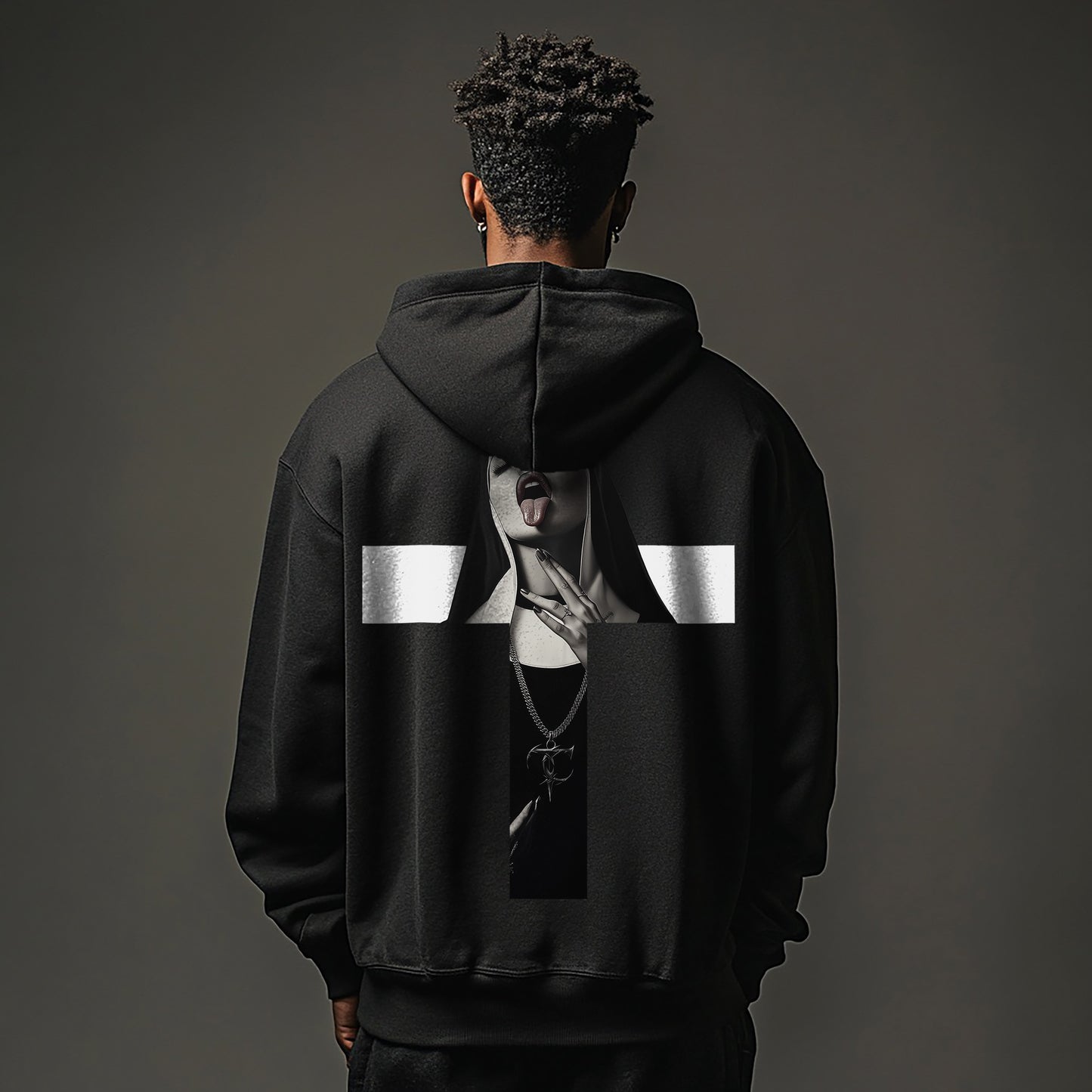 TECHNO NUN oversized hoodie