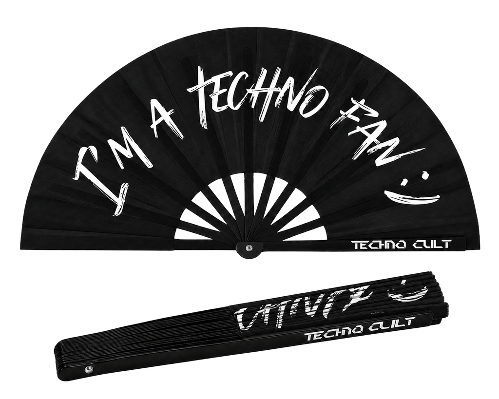 I'M A TECHNO FAN HAND FAN