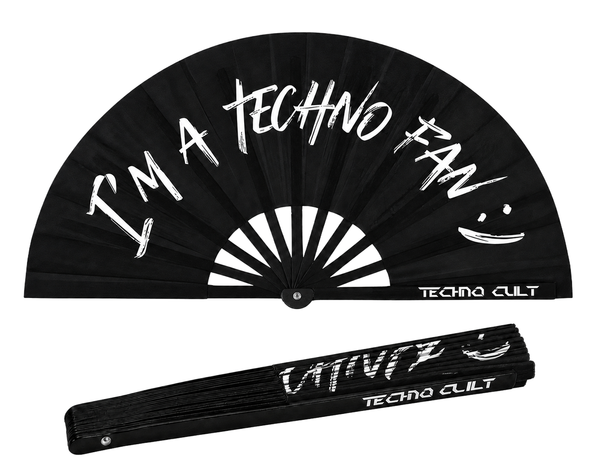 I'M A TECHNO FAN HAND FAN