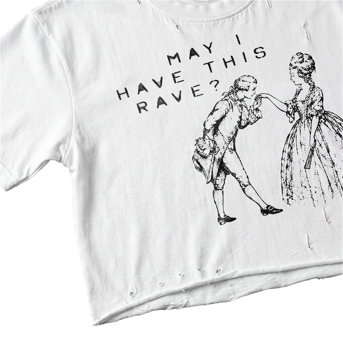 MAY I? // Distressed T-shirt
