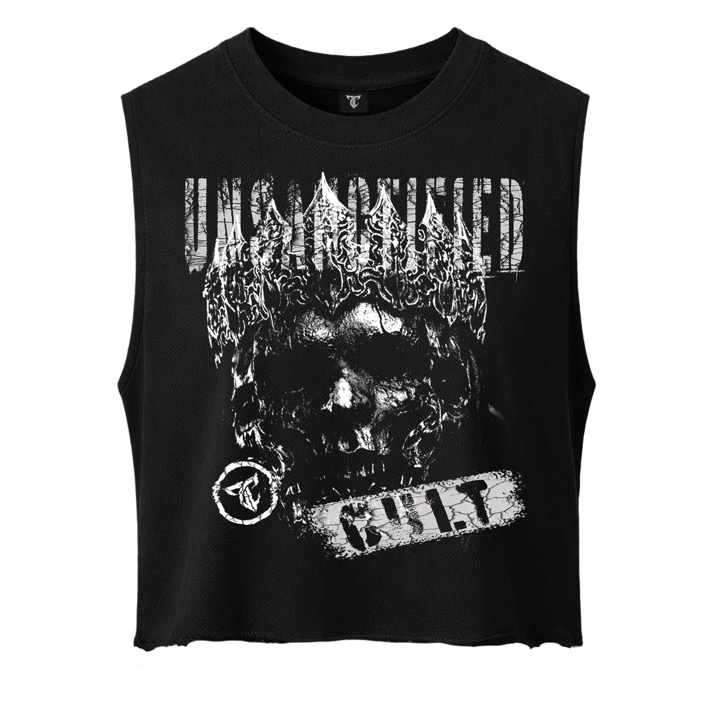 UNSANCTIFIED//Cropped sleeveless T-shirt