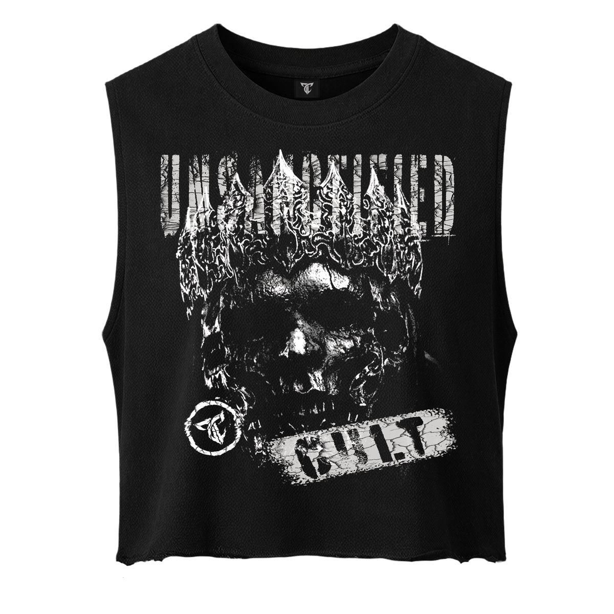 UNSANCTIFIED//Cropped sleeveless T-shirt