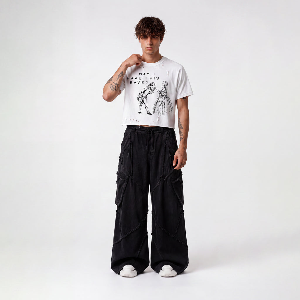 MAY I? // Distressed T-shirt